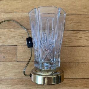 Pair of Two Crystal Brass Lamps